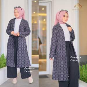 Eurigo - Tartan Cardigan Blazer Wanita Formal Kantoran (Tanpa inner)