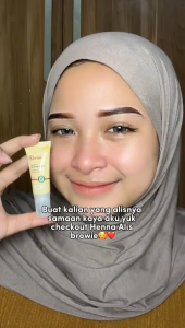 Set Alis Rapih Tahan Air & Tahan Lama - Henna Alis Waterproof & Long-Lasting dengan Kuas 2 in 1