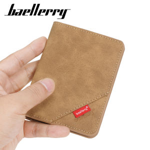 New Slim Short Men Wallets Simple Card Holders High Quality PU Frosted Male Wallet Money Clip Photo Holder Men Purses