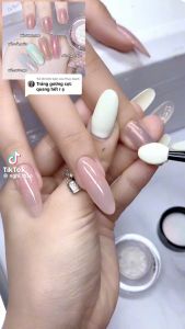 Bột tráng gương Cực quang bắt sáng chà móng tay nail