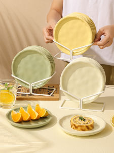 Ceramic Spitting Bone Plate Luxury High End Snack Dish Home Use round Shape Chinese Porcelain Pure Color Japanese Style Tableware