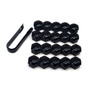 17mm/19mm/21mm 20Pcs Car Wheel Nut Caps Protection Covers Caps Auto Hub Screw Cover Black Car Tire Bolt Nut Cap Tyre Decoration