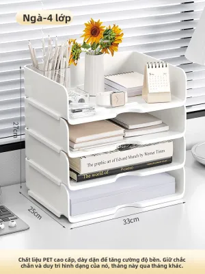 NUOXUNDE | Kệ đựng tài liệu trong suốt bằng acrylic để bàn cho văn phòng