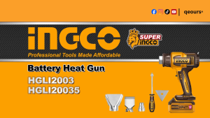 INGCO 20V CORDLESS HEAT GUN | LCD DISPLAY | HGLI20035 HGLI2003