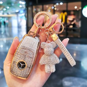 Mercedes-Benz Key Cover Case Suitable for C260L E300L C200L GLC/GLA V-Class Simple Style TPU Material Driving Personal Item