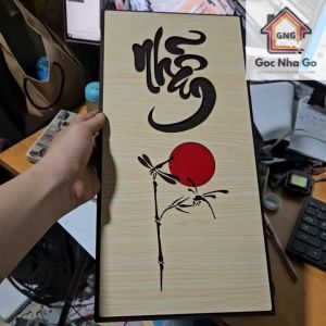 Combo 10 mẫu tranh gỗ thư pháp độc đáo trang trí không gian sống ý nghĩa Góc Nhà Gỗ