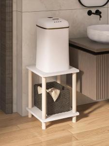 ตู้เสื้อผ้าผู้ชายขนาดเล็ก ชั้นวางของ 2 ชั้น ทำจากไม้ ติดได้หลายที่ในห้องน้ำ สำหรับรองเท้าแตะ ถุงเท้า กระโปรง รองเท้าบู๊ต