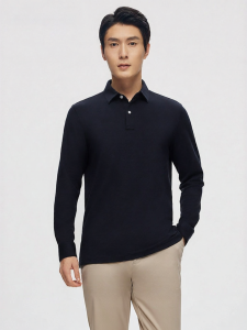KALTENDIN | Combed Cotton Long Sleeve Polo Shirt