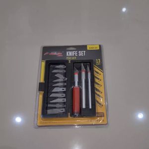 SOLID Hobby Knife Set 13 pcs - Pisau Ukir Pahat Kayu Set Cutter