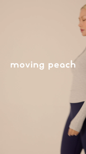 Moving Peach Women Yoga Long sleeve Scoop Neck High Elastic Yoga Top Curve-Hugging Fit Sweatshirt Breathable Pilates Dance Sports Daily wear BSB