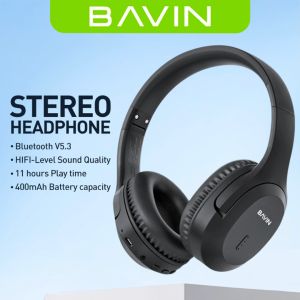 BAVIN BH50 Bluetooth Wireless Stereo Headphone HIFI Audio Sounds Built-In Microphone