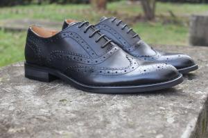 Foreign Trade Mens Shoes Carved Brogue Oxford Shoes Brogue British Retro Hand-Rub Color Genuine Leather Shoes plus Size 4647