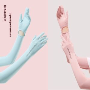 HUIESON ถุงมือยาวหรูหรามีดีไซน์คัตเอาท์และปักรายละเอียด