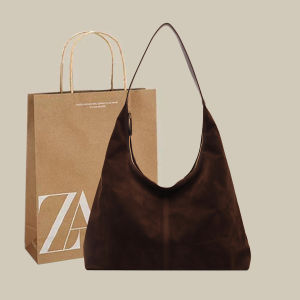 Retro Faux Leather Tote Bag Womens Autumn Versatile Casual Underarm Bag Large Capacity Commuting Mother-Child Bag