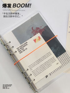 Time Open Original 6 Holes Transparent A5 Refillable Notebook Scrapbooking Drawing Writing Replacement Core INS Style Notebook