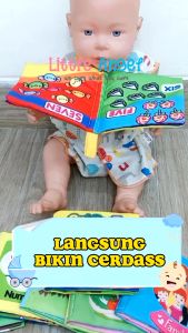 BUKU BANTAL MAINAN EDUKASI ANAK Buku Kain Bayi Karakter Anak Balita Belajar Cerita Gambar Edukatif Cloth Education Soft Book