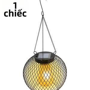 WELPUR | 1/2 Chiếc Đèn Lồng Kim Loại Chạy Bằng Năng Lượng Mặt Trời IP44 Chống Nước Ngoài Trời Đèn Treo Cho Sân Vườn Sân Sân Sàn Con Đường Trang Trí Đèn Năng Lượng Mặt Trời
