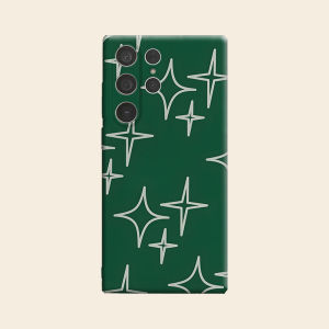 Dark Green Line Star Luxury Fashion Full Lens Protective Case for Samsung Galaxy S26 S25 S24 A56 A36 Plus Ultra