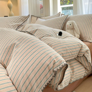 Kiss Dear | Nordic Simple Style Washed Cotton Bedding Set