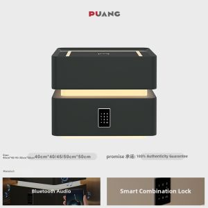 Puang | Bedside Table Safe Box Wooden Organizer