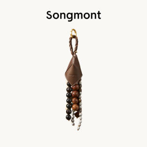Songmont Natural Bodhi Seed Bag Charm Handmade Leather Accessory Adjustable Strap Bohemian Style Full Wish Seed String Natural