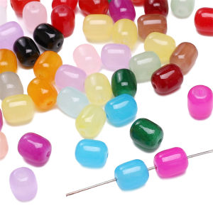20pcs 8X10Mm Đầy Màu Sắc Táo Chiếc Hình Dạng Thủy Tinh ngọc bích giả Hạt Cho Vòng Cổ Vòng tay DIY hạt làm trang sức
