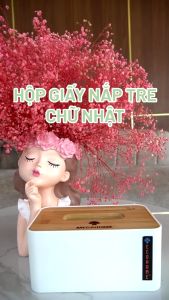 Hộp Đựng Khăn Giấy Gỗ Tre Có Khe Gài Điện Thoại Hộp Đựng Giấy Ăn Decor Cao Cấp Saigoncook