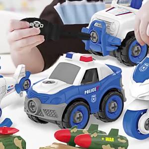 6.5 Kereta Boleh Cabut Kanak-kanak yang Dinilai Tinggi Mainan Kanak-Kanak Perhimpunan Pendidikan Set Kereta Mainan Kejuruteraan Trak Bomba Kenderaan 3-6 Tahun 2