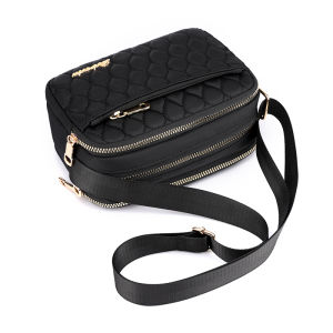 Oxford Cloth Crossbody Bag Womens Small Pouch Mobile Phone Bag Canvas Trendy Korean Style Three-layer Soft Casual Shoulder Bag