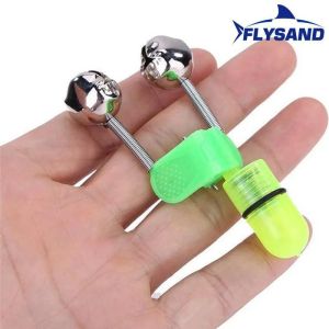 FLYSAND Fishing Accessories Electronic LED Light Fishing Bite Sound Alarm Alert Bell Clip On Fishing Rod Night Sea