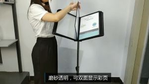 FANTASY T MALL Deflecto Menu Holder Menu Stand Ad Display Stand Poster Display Aluminum Floor Sign Holder with Base for Presenting and Showcasing Restaurant Menus Promotions Specials Marketing Materials and Event Notices