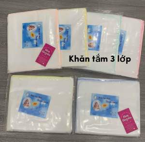 Khăn Tắm Dành Cho Bé Sơ Sinh | Khăn Tắm Cotton Màu Trắng 5 Lớp 3 Lớp mềm mịn thấm hút nước tốt | Khăn Tắm cho trẻ em