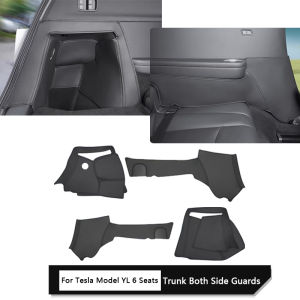 Rear Trunk Both Side Guards For Tesla Model YL 6-Seater Leather Surface Corner Protection Cover Cargo Liner Panel Anti-dirty Pad