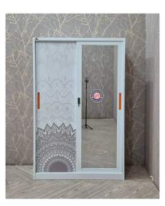 Lemari pakaian 2 pintu Besi Motif Batik ( Free ongkir Cilegon serang kota )