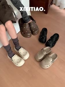 XIXITIAO | Dép Nữ Đa Năng Chống Thấm Nước Đế Dày Hỗ Trợ Cung Chân