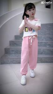 Bộ quần áo trẻ em mùa hè cho bé gái 14-48kg set bộ áo polo quần dài vải coton mềm mát mẫu MER