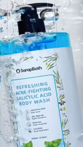 Best Seller REFRESHING ACNE-FIGHTING SALICYLIC ACID BODY WASH | Hydrates and Nourishes Skin | Helps Bacteria-Related Acne | Targets and Eliminates Breakouts | Natural Antibacterial Action | Targeted Acne Removal Pore Unclogging | Instant Cool Sensation.