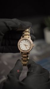 Jam Tangan Wanita Alba Fashion AH7DL0X1 White Dial Gold Stainless Steel Strap