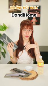 Bộ 4 ống hút Inox 304 kèm cọ rửa DandiHome