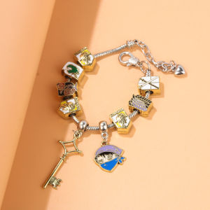 Anime Attack on Titan Charm Bracelet Wings of Liberty Freedom Scouting Legion Eren DIY Vintage Key Beads Bangle Jewelry Gift