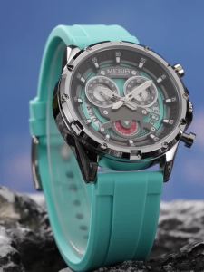 MEGIR Man Watch Quartz Waterproof Luxury Luminous Date Chronograph Silicone Men Wristwatch Military Sports Mens Watches