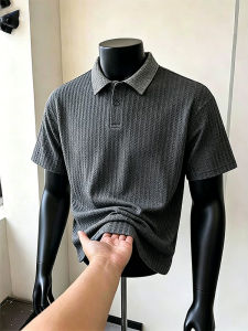 Áo Polo Nam Vintage Check Ribbed Tay Ngắn