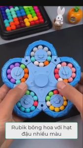 [TƯ DUY-CHẤT LƯỢNG] Đồ chơi Rubik biến thể bông hoa mai với hạt đậu nhiều màu Xoay 360 độ spinner giảm căng thẳng JP777