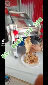 Máy Cán Khô Mực Khô Bò Chạy Điện Bản Cao Cấp 750W