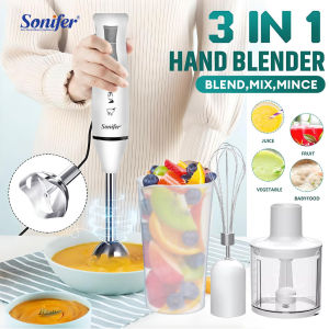 Sonifer 3 IN 1 Immersion Hand Blender 400W 2-Speed Meat Chopper Egg Whisk Baby Food Mixer Beaker