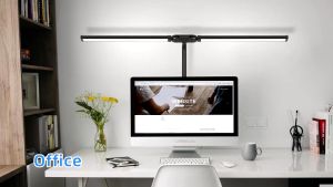 LED Double Head Monitor Light Bar Dimmable Table Lam USB Tri-colo Computer Desk work Entertainment