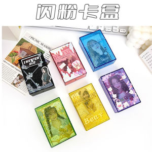 Portable Acrylic Cigarette Storage Box Star Photo Card Box Colorful Smoke Holder Durable Pressure-resistant Open Top Design