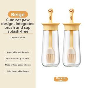 Bear | Oil Sprayer & Brush Oil Bottle with Leak Prevention for Kitchen Use