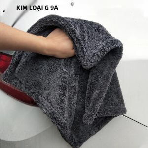 Khăn Lau Xe Ô Tô Microfiber 1200GSM/600GSM 2 Mặt Siêu Thấm Hút Mềm Không Xước Chống Rửa Xe Vải Lau Sạch