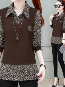 Fashionable Striped Base Layer Shirt Slimming Slim Fit Korean Style Long Sleeve Polo Collar Outerwear Casual Spring Shirt